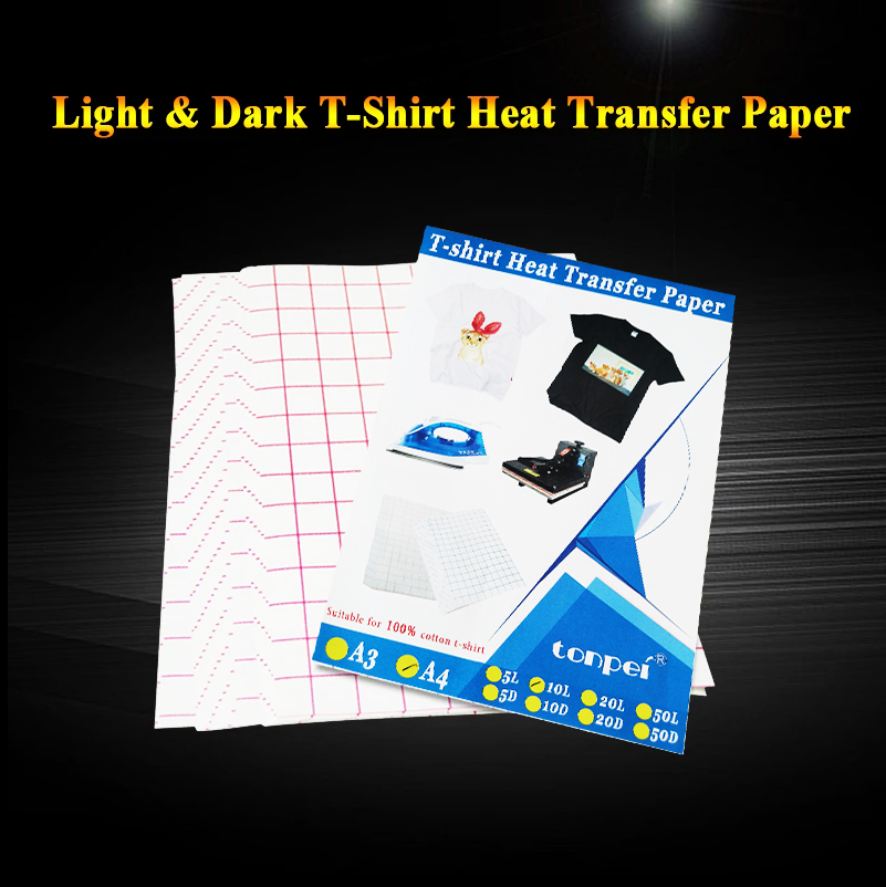 White Toner Transfer Paper - Kertas Transfer panas Inkjet 10 lembar