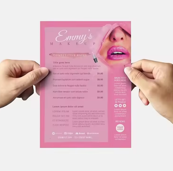 Commercial Flyer Printing - Kustomisasi A5 A6 gulungan kertas berkilau