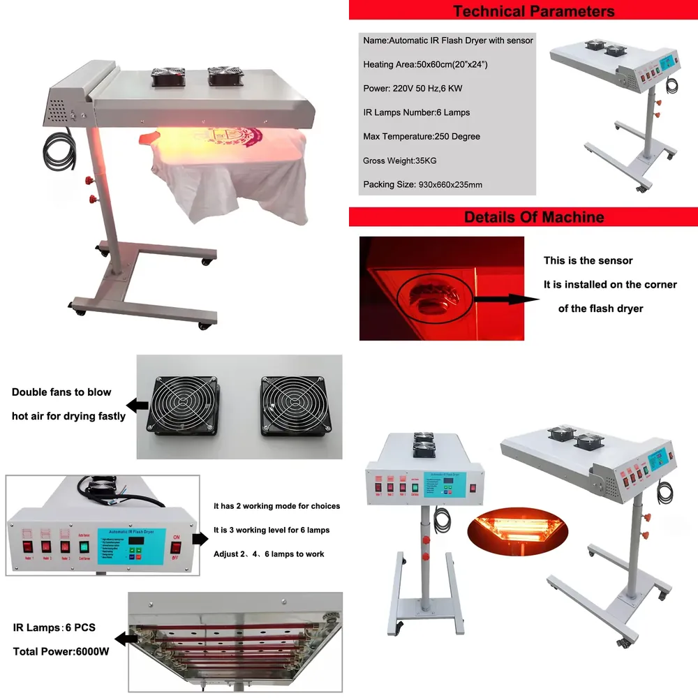 Flash Dryer Screen Print - Mesin Pengering Kilat Kontrol Suhu 6KW