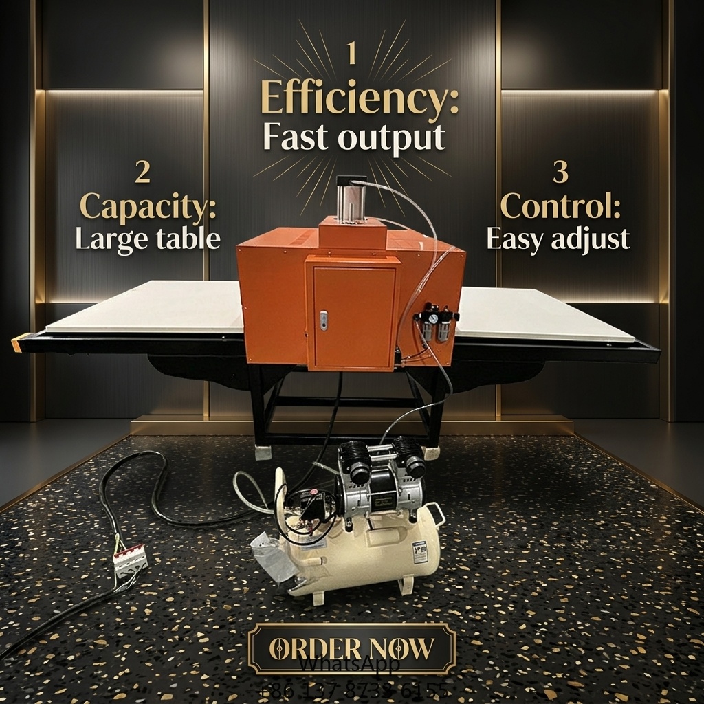 Mesin Press Panas Pneumatik Ot - Commercial Printing Machine For Shirts ulasan dan harga