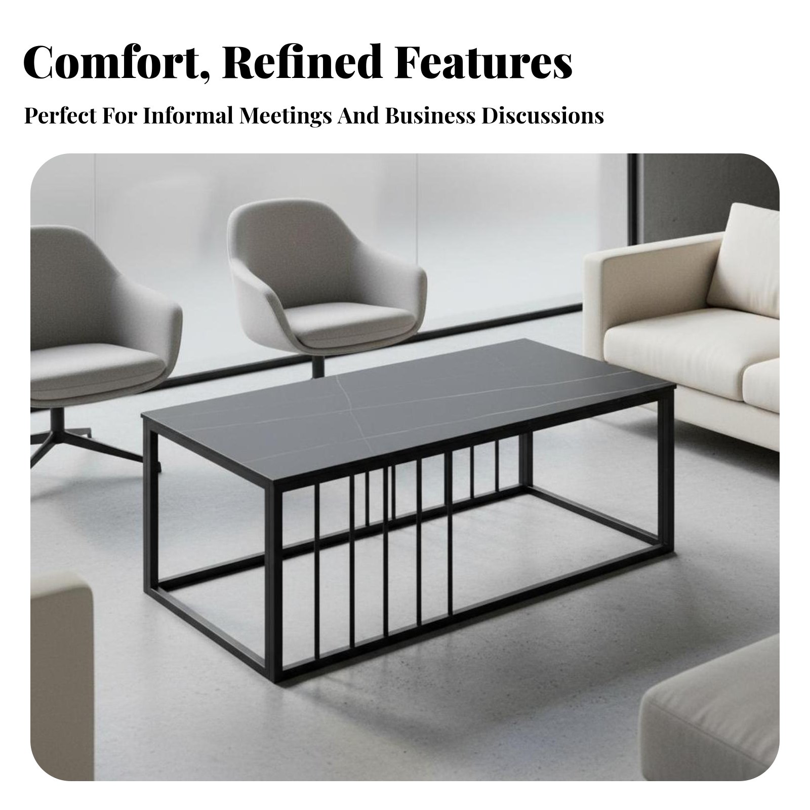 Set Sofa dan Meja Kantor Desai - Commercial Printing Business ulasan dan harga