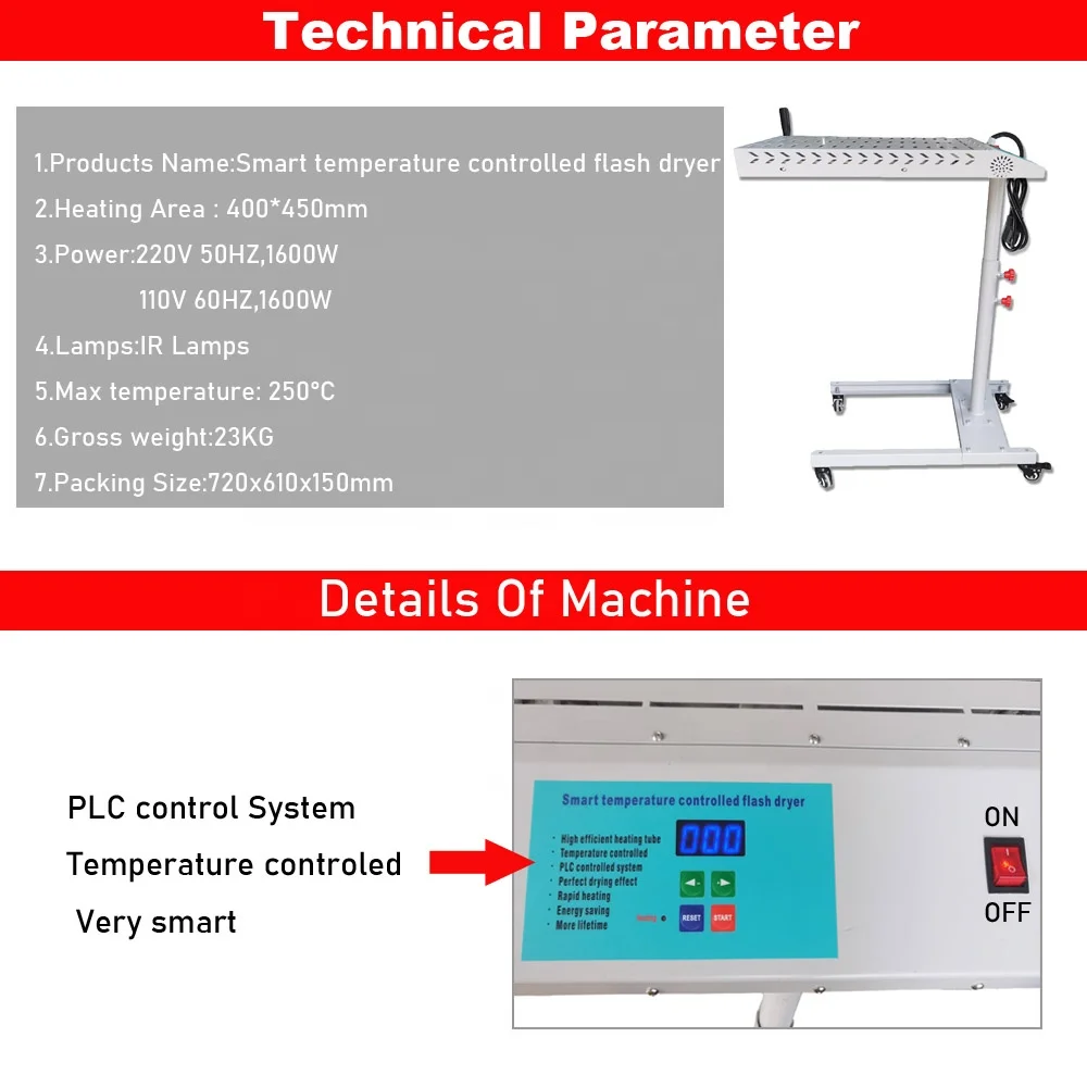 Stand Up Kaos 1600W Sablon IR  - Flash Dryer Screen Print ulasan dan harga